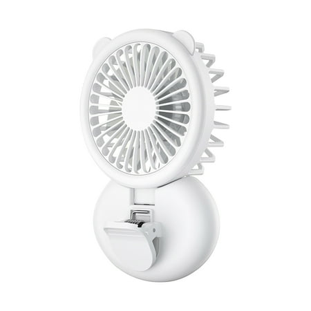 

New Mini Clip Light Small Fan Portable Handheld Folding Neck Student Dormitory Desktop USB Charging Personal Cooling Portable Fan