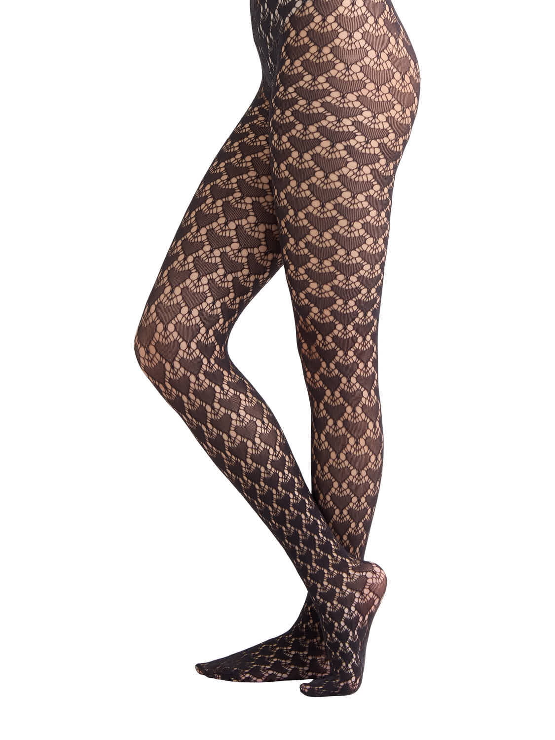 Joyspun Women's Pointelle Crochet Tights, Sizes S to 3XL