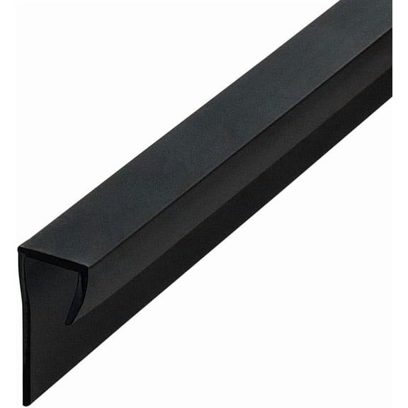 Outwater Plastic J Channel Fits Material 1/4 Inch Thick Black Styrene Cap Moulding 8 Foot Length Pro Pack (Pack of 5, 40 Feet Total)