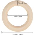 thumbnail image 2 of ORUYROP 15 Pcs Wooden Rings, Macrame Wooden Rings, Natural Unfinished Solid Wood Rings for DIY Craft Pendant Connectors Jewelry Making (55 mm), 2 of 7