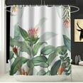 thumbnail image 2 of Green Shower Curtain for Bathroom Tropical Leaves Plant Bath Decor 72 x 72 Inch with 12 Hooks, 2 of 7