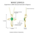 thumbnail image 6 of Rosec Jewels Lab Created Diamond Cross Necklace with Emerald (Chain Included) - Cross Infinity Necklace - Ready to Gift for Christmas, 18K Yellow Gold, 6 of 7