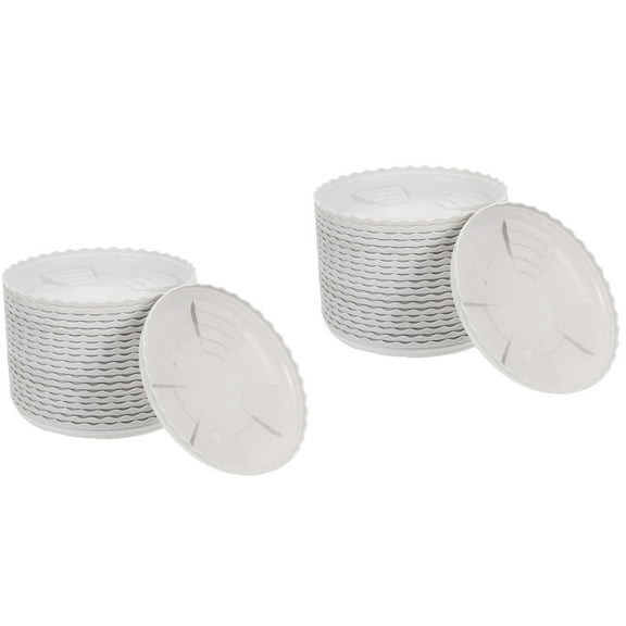 2 Pieces Flower Pot Tray Trays for Plants Terracotta Saucer White Round Planter