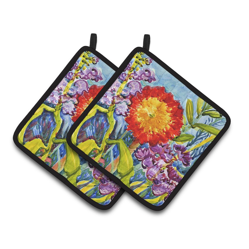 Flower Sunflower Pair of Pot Holders