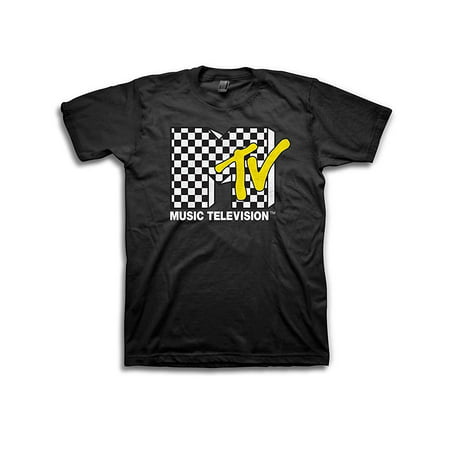 MTV Mens Shirt with Vans Checkerboard - #TBT Mens 1980's Clothing - I Want My (Best Mtv Videos 1980s)