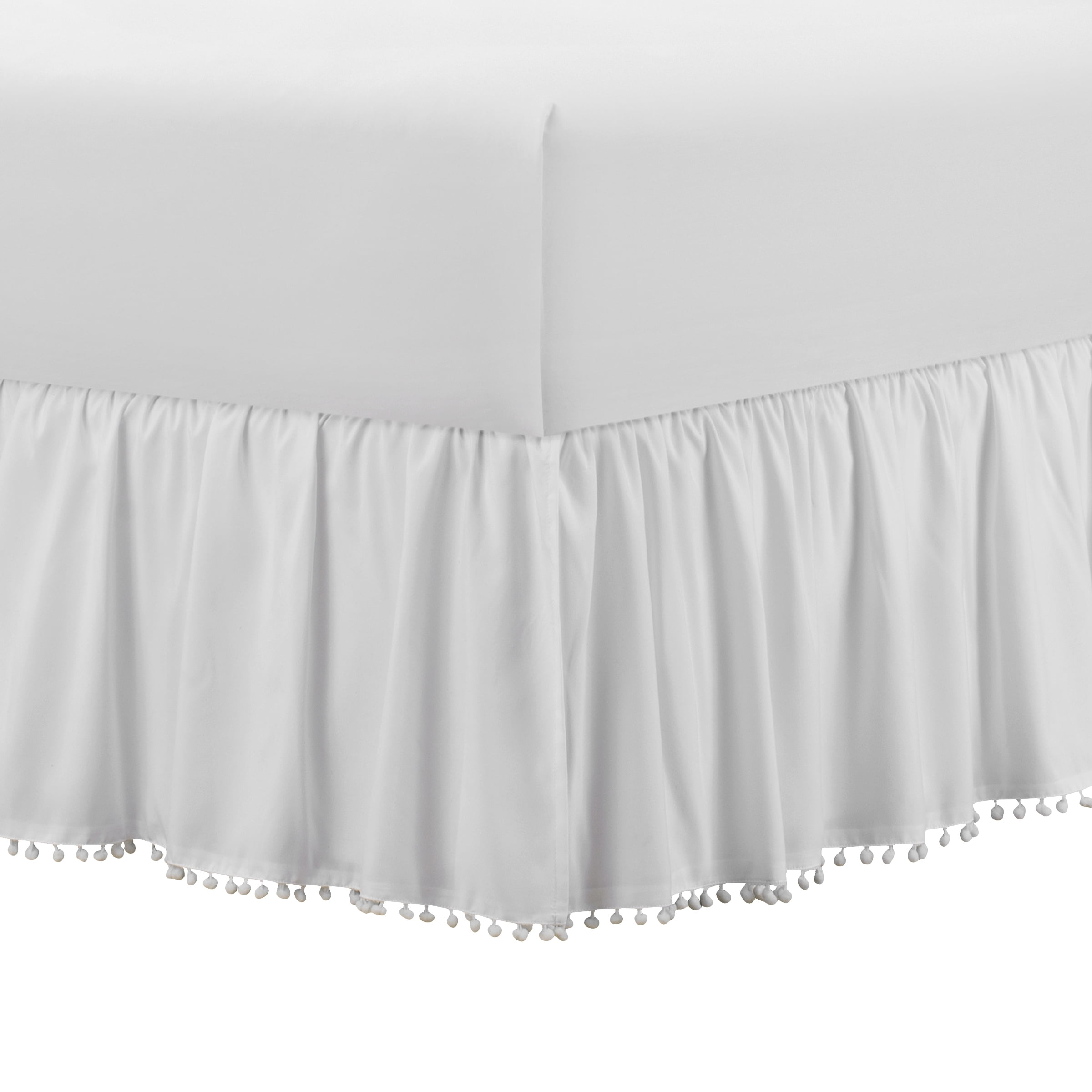 Mainstays 15" drop Pom Pom bedskirt