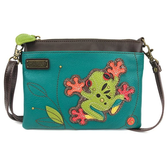 CHALA Mini Sac à Bandoulière/sac à Main avec Sangle Convertible Élégant, Compact, Polyvalent - Grenouille - turquoise