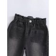 thumbnail image 3 of Baby Girl Cat Scratch Dual Pocket Paperbag Waist Tapered Jeans, 3 of 5