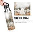 thumbnail image 4 of Yayeee 20oz Insulated Water Bottle Double Wall Stainless Steel with Flip Straw Lid, Halloween Pumpkin Field, 4 of 7
