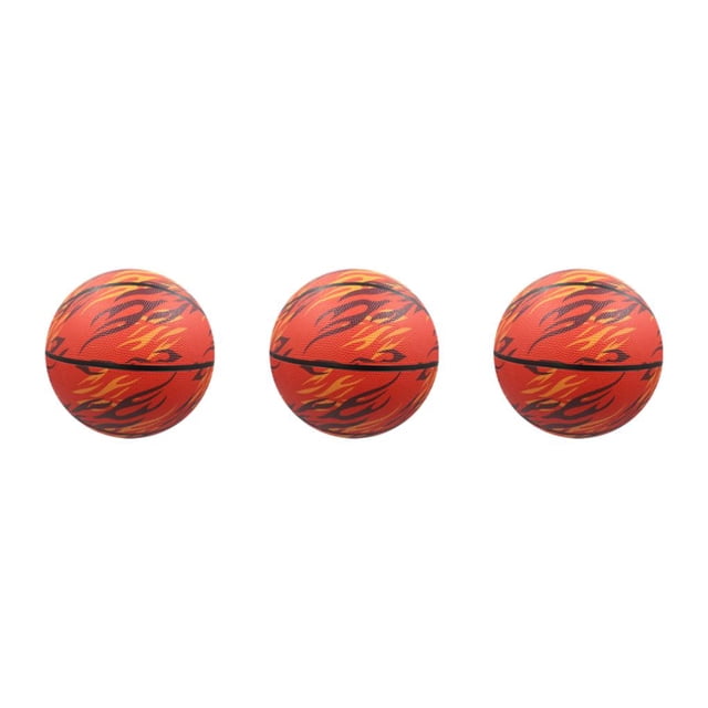 maskred Blast-proof Basketball With Fine Stitching Wide Application Elastic PU Training Basketball Red- size 7 3Set