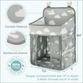 thumbnail image 2 of Baby Diaper Bags, Hanging Nursery Organizer Baby Shower Gifts for Infant Newborn Store Diaper, Grey & White Oxford Large for boys girls, 2 of 6