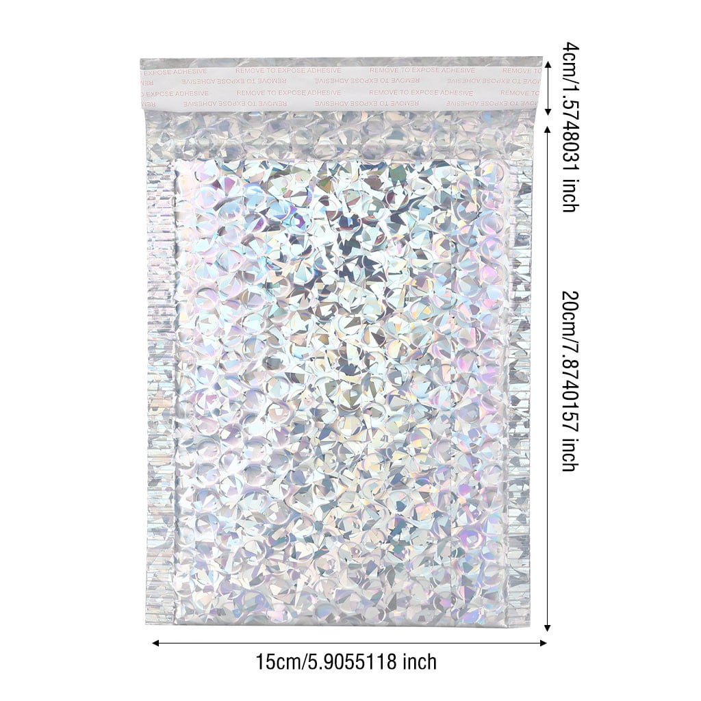 Bubble Mailers, 6 x 5 Inch, White Poly Mailers, Padded Envelopes, Shipping Envelopes, Water Resistant, Self Seal, 50 Per Box