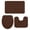Brown, variant on Dark Brown Bathroom Rugs Set Brown Solid Color Background Autumnal Dark Academia Non Slip Absorbent Soft Bath Mats 3 Piece Set with Bathroom Rug, U-Shaped Floor Mat, Toilet Seat Cover Small Size