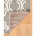 thumbnail image 3 of Linon Calibri Trefoil Machine Made Polypropylene 6'5"x9'3" Rug in Gray, 3 of 5