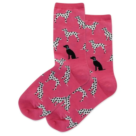 Hot Sox Womens Dalmatians Crew Socks