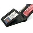 thumbnail image 5 of RFID Block Genuine Leather Men's European Bifold Wallet Center Flap, 5 of 11