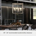 thumbnail image 5 of Hunter - Woodburn 6-light Brushed Nickel, Extra Large Pendant Light, Dimmable, Modern Style, Rectangle Shaped, for Bedrooms, Dining, Living Rooms - 19809, 5 of 7
