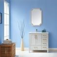 thumbnail image 3 of Vinnova 711024-MIR-PG 24 in. Grossetto Irregular Farmhouse Bathroom & Vanity Framed Wall Mounted Mirror, Paris Grey, 3 of 5
