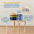 thumbnail image 5 of ECR4Kids 3-Compartment Small Plastic Caddy, Multipurpose Organization, Earthtone, 6-Pack, 5 of 9