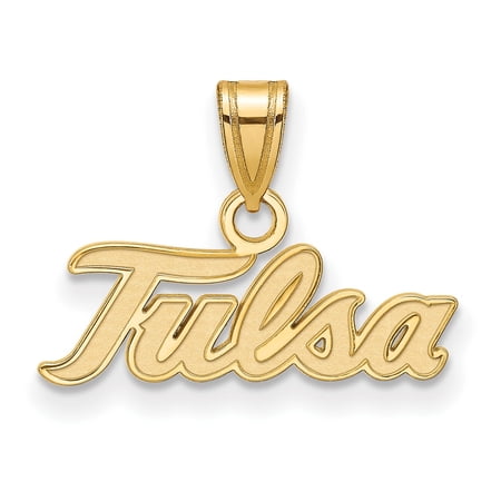 10k Yellow Gold Tulsa Script Pendant Necklace for Women or Unisex, Cursive City Name Jewelry, Urban Hometown Pride Keepsake, Elegant Regional Travel Souvenir