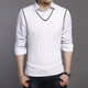 thumbnail image 5 of DIMUSI-Chalecos de invierno para hombre, chalecos cálidos tejidos sin mangas, jerséis informales ajustados con cuello en V, suéter uniforme, chalecos, ropa para hombre, 5 of 5
