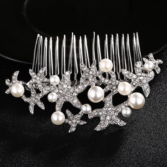 OUNONA Rhinestone Crystal Hair Comb Elegant Hair Decoration for Bridesmaid Wedding 1Pack