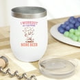 thumbnail image 2 of I Workout So I Can Drink More Beer Humor Quote, Work Out Art Merch Gift, White 12oz Wine Tumbler, 2 of 5