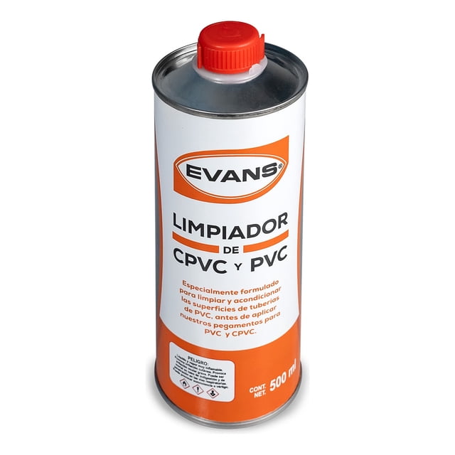 Limpiador Cpvc Y Pvc Evans 500 Ml