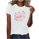 thumbnail image 1 of Blusas de Manga Corta para las Mujeres Imprimir Cuello Redondo, Camiseta Casual para Primavera Verano Diario, 1 of 4