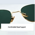 thumbnail image 3 of Women's Retro Round Aviator Sunglasses- Gold Frame - Green Lens, 3 of 4
