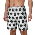 thumbnail image 2 of Uemuo Soccer Pattern Mens Swim Trunks Quick Dry Board Shorts with Mesh Lining, Stretch Beach Shorts Quick Dry No-Chafing Board Shorts-3X-Large, 2 of 9