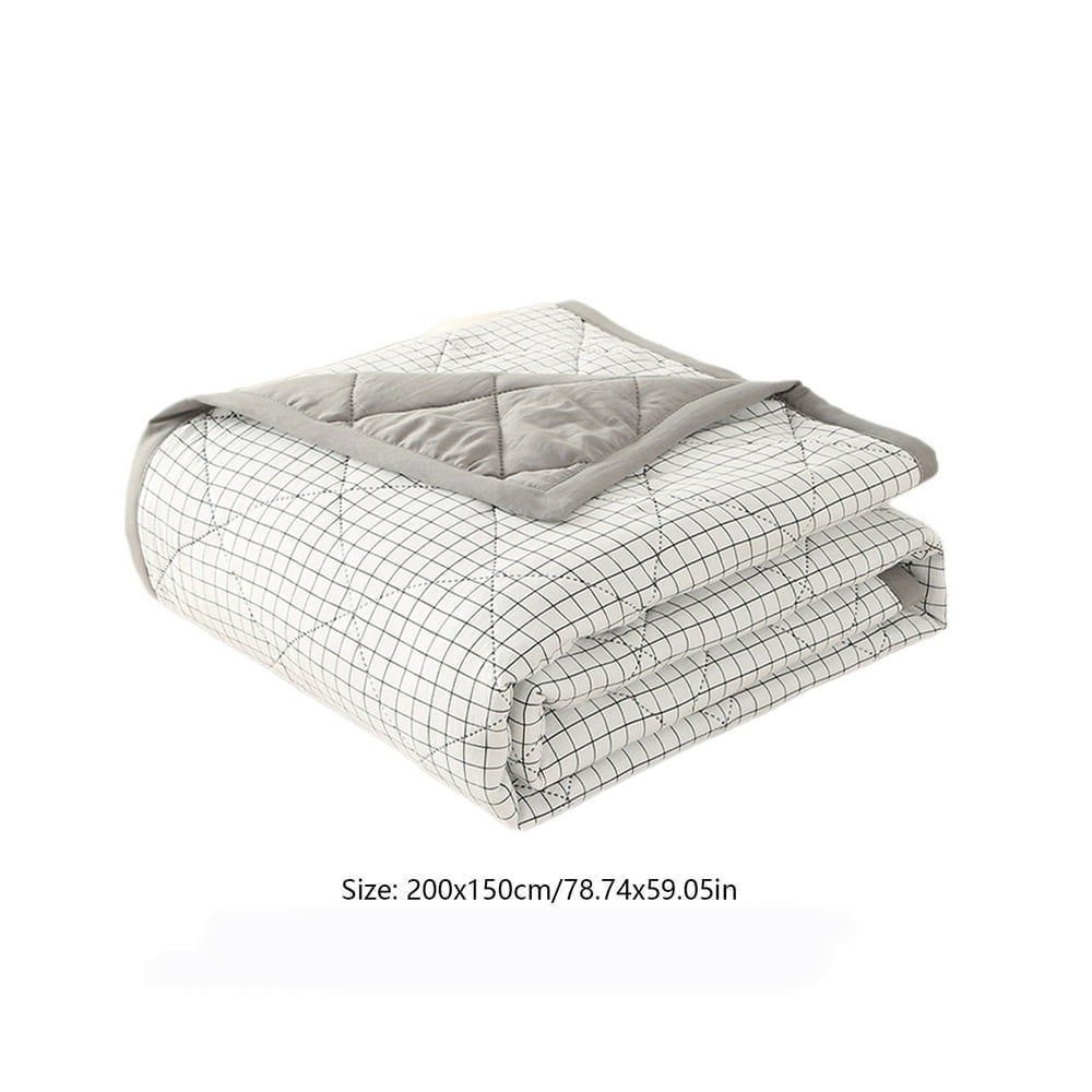Mictong Cool Quilt Single Summer Bed Quilt Flip Cool Quilt Soft and Lightweight Quilt Thin Quilt, white, 1 piece, 78 * 59 inches