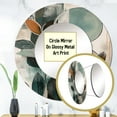 thumbnail image 3 of Designart "Abstract Bohemia Orange And Green I" Boho Feather Rund Mirror For Wall Decor - Large Orange Round Print Mirror - Round Traditional Mirror - Wall Mounted Round Large Mirror - 29" x 29", 3 of 6
