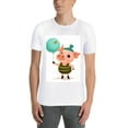 thumbnail image 4 of Plus Size Women Tops T Shirt PigGraphic Tees Summer Tops Classic Round Neck Floral Oversize Short Sleeves, Crew Neck Shirts For Women, 4 of 5