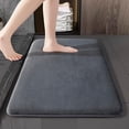 thumbnail image 2 of KATE Rugs, espuma viscoelástica ultra absorbente y antideslizante, lavable a máquina, alfombrillas de baño de terciopelo suave, más fáciles de secar para el suelo del baño (17 x 24 pulgadas, gris oscu, 2 of 5