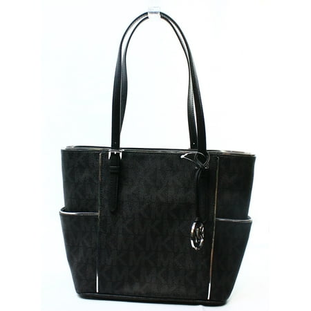 Michael Kors New Black Pvc Logo Spo Jet Set Michael Kors New Black Pvc Logo Spo Jet Set Travel Tote Bag Purse 178 038