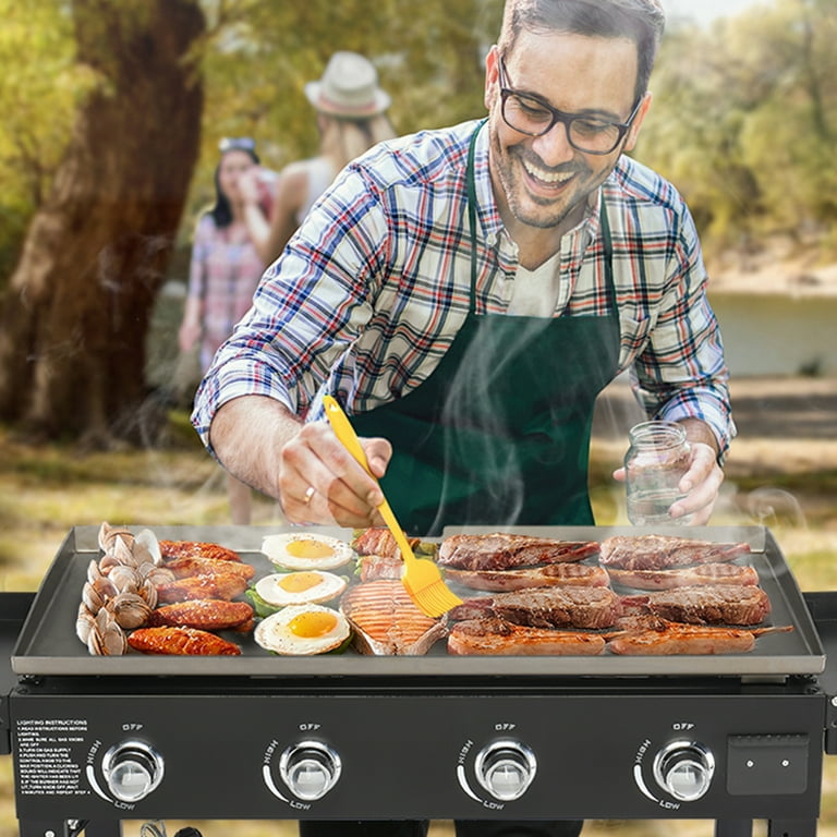 Ktaxon Portable 4-Burner Propane Griddle, Foldable BBQ Grill with