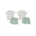 thumbnail image 3 of Aojekbee Little Boys Summer Shorts Sets Short Sleeve Tree Print Tops and Drawstring Shorts Sets, 3 of 10