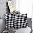 thumbnail image 6 of LALILO Throw Pillow Covers Black And White Plaid Buffalo Check Cushion Cover 18" x 18", 2 Pack, 6 of 6