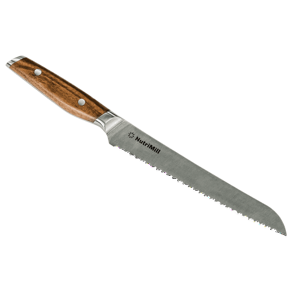 NutriMill 8" Bread Knife with Walnut Handle