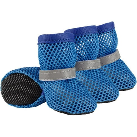 GlobaShun Dog Shoes Breathable Mesh Boots Summer Breathable Dog Boots Nonslip Sole Paw Protector for Small Medium Dogs