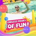 thumbnail image 4 of Honeydrill Inflatable Pool Float Toys Pool Volleyball Set for Adults, Orange&Yellow, 4 of 6