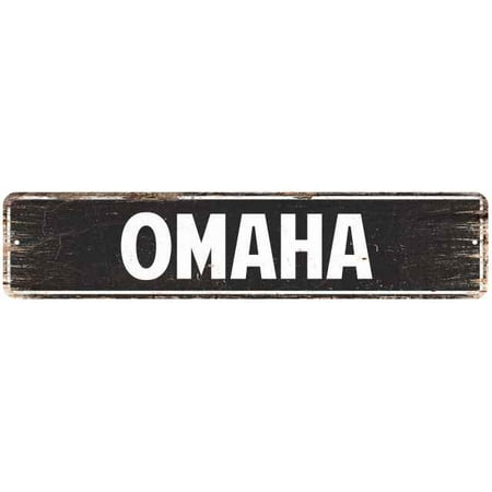 Omaha Personalized Cities Metal Signs Home Decor Gift 4x18