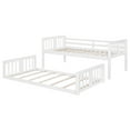 thumbnail image 6 of PORKISS Low Bunk Beds for Kids, New Upgraded Twin Over Twin Floor Bunk Bed with Ladder, Modern Bedroom Furniture Wood Bunk Bed for Boys Girls Teens, Easy Assembly, White, 6 of 12