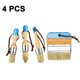 thumbnail image 1 of Juego de 4 pinceles de pintura de tiza y cera, pinceles de cerdas naturales para plantillas para muebles de madera, decoración del hogar, incluyendo plano, redondo, grande, plano, con tiza Sincero Hogar, 1 of 2