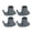 Gray, variant on 4Pcs Walker Ski Glides Rubber Gliders Caps Heavy Duty Walker Assist Accessories Coasters Gliders
