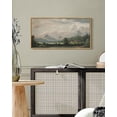 thumbnail image 7 of Drsoum Vintage Wall Art Country Village Landscape Painting Retro Mountain Meadow Scenery Farmhouse Kitchen Living Room Decor 8x16in Natural Framed, 7 of 7