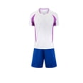 thumbnail image 3 of Afuyipoi Boys 2-Piece Football Summer Outfit (4-13 Years) Professional Solid Color V-Neck Jersey and Training Shorts Set For Toddler and Kids White 12/13, 3 of 7