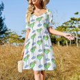 thumbnail image 4 of Vestido clásico Margarita de manga corta Vestido de mujer Vestido de verano para mujer, 4 of 7