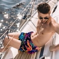 thumbnail image 2 of luoweisi Men's Beach Shorts Quick Dry Swim Trunks with Mesh Lining Cartoon Dinosaur L, 2 of 5